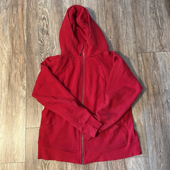 Lululemon Full-Zip Scuba Hoodie Red 20 - Picture 4 of 8